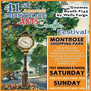 The GNOMES will be here, Montrose Arts & Crafts Festival, come shop with us 🛍️ 💕